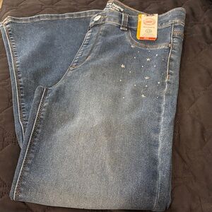 Flare Jeggings that all girls love. Cute star detail in the front